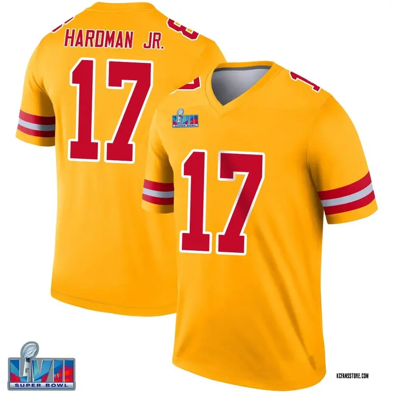Men's Gold Legend Mecole Hardman Kansas City Inverted Super Bowl LVII