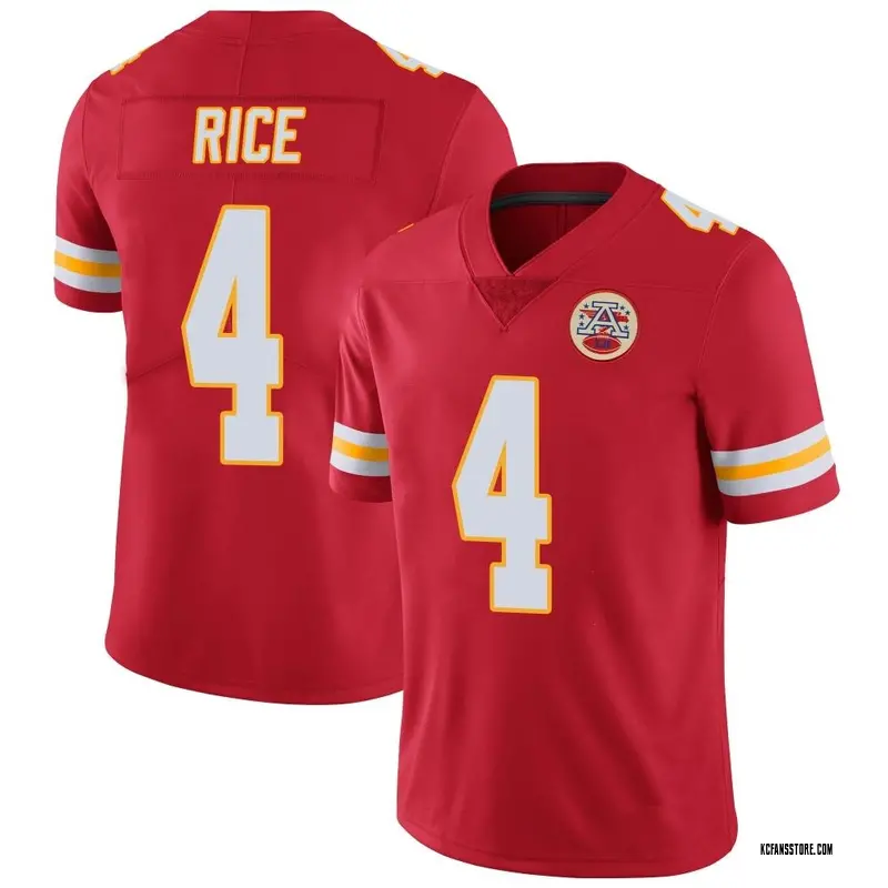 Men's Red Limited Rashee Rice Kansas City Team Color Vapor Untouchable Jersey