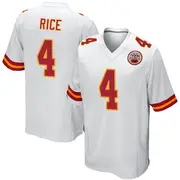 Men's White Game Rashee Rice Kansas City Jersey