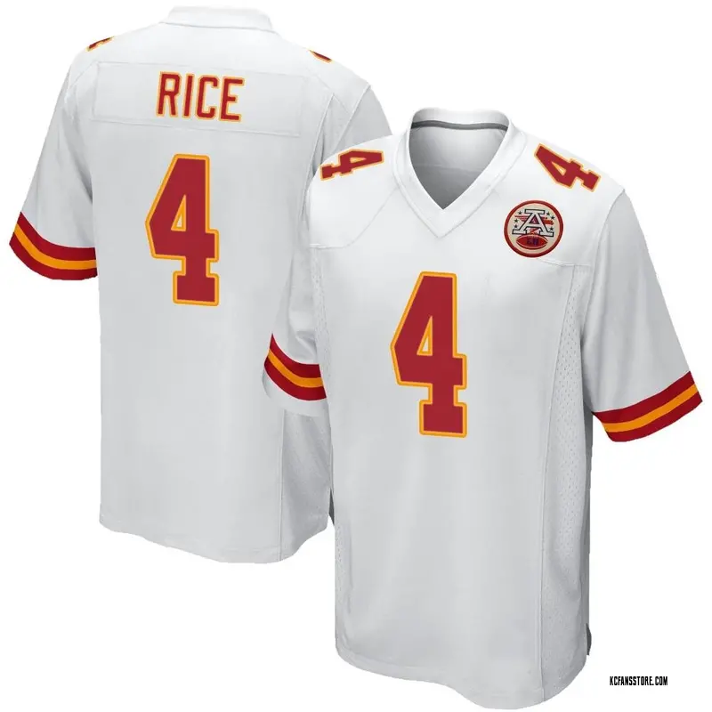 Men's White Game Rashee Rice Kansas City Jersey