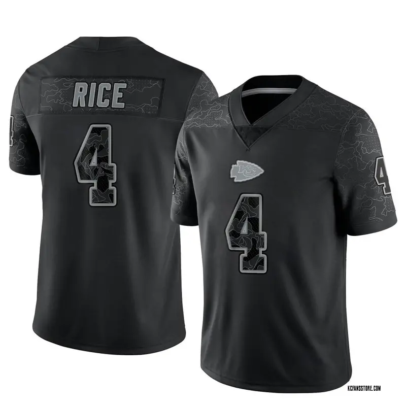 Youth Black Limited Rashee Rice Kansas City Reflective Jersey