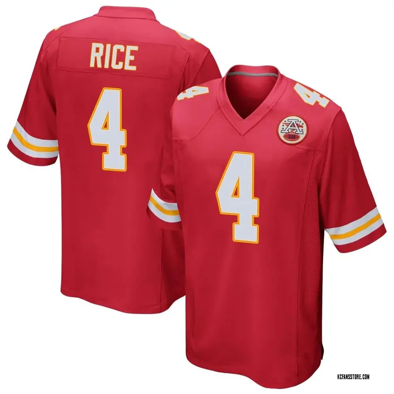 Youth Red Game Rashee Rice Kansas City Team Color Jersey
