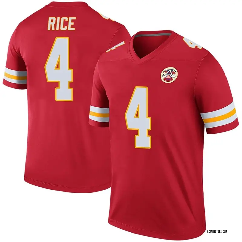 Youth Red Legend Rashee Rice Kansas City Color Rush Jersey