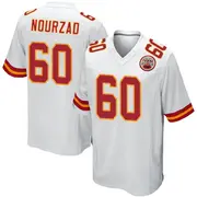 Youth White Game Hunter Nourzad Kansas City Jersey